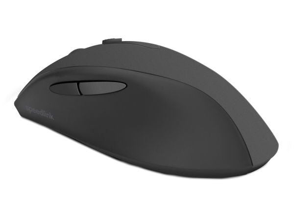 SPEEDLINK AXON - Mus - ergonomisk - høyrehendt - optisk - 5 knapper - trådløs - 2.4 GHz - USB trådløs mottaker - svart - hengeboks