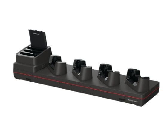 Honeywell - Håndholdt ladestativ + strømadapter - 5-bay, booted, standard - utgangskontakter: 8 - for Honeywell CT37