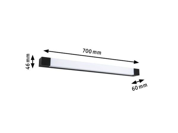 Paulmann PLM 71215, Suorakulmio, IP44, musta