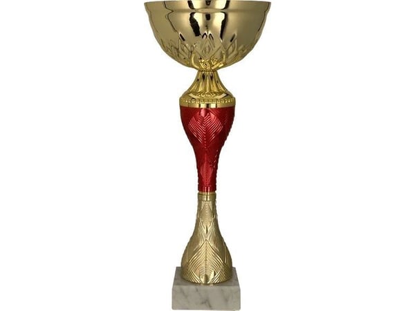 Victoria Sport pokal i metall gull-rød