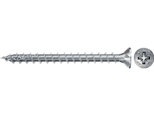 Fischer 670200, Skru, Metall, Tre, Generell nytte, Full tråd, Flathode