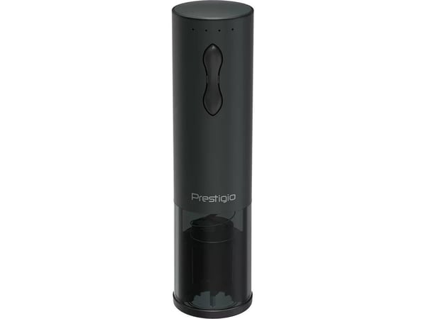 Prestigio PWO101BK, Elektrisk vinåpner, Sort, 183 mm, 280 g