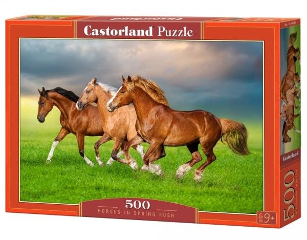 Castorland Delione puslespill Hester i vårrus, 500 brikker