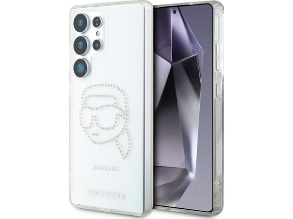 Karl Lagerfeld Rhinestones Karl Head Logo Samsung Galaxy S25 Ultra Transparent deksel Karl Lagerfeld Rhinestones Karl Head Logo Samsung Galaxy S25 Ultra Transparent deksel