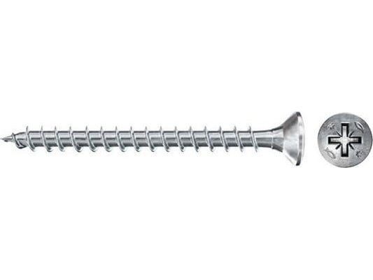 Fischer 670204, Skru, Metall, Tre, Generell nytte, Full tråd, Flathode