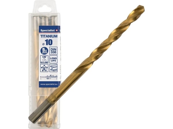 Spesialist+ Titan metallbor 10 mm 5 stk