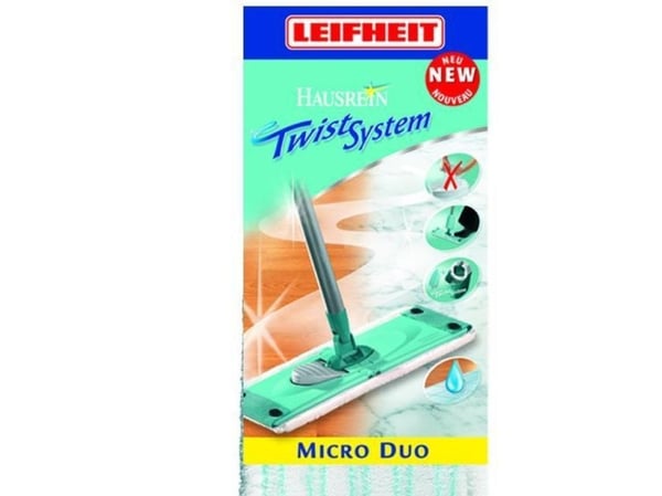 Leifheit 55320, Mop cover, Turkis, Hvit, Mikrofiber, 1 stykker, 88 g, 140 mm