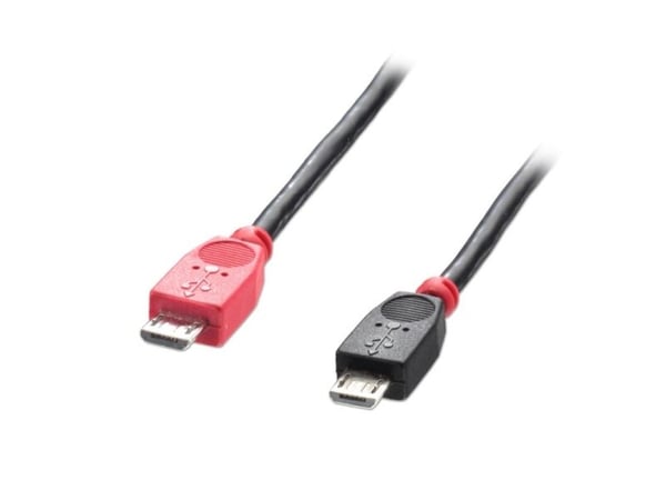 Lindy - USB-kaapeli - Micro-USB tyyppi B (uros) - Micro-USB tyyppi B (uros) - USB 2.0 - 2 m - musta