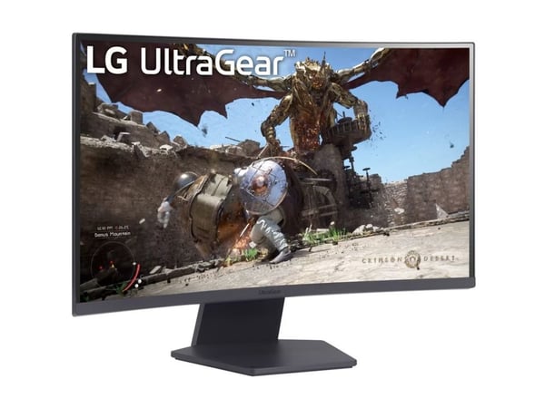 LG UltraGear 27GS60QX-B - LED-skjerm - gaming - kurvet - 27" - 2560 x 1440 QHD @ 180 Hz - VA - 300 cd/m² - 3000:1 - HDR10 - 1 ms - 2xHDMI, DisplayP...