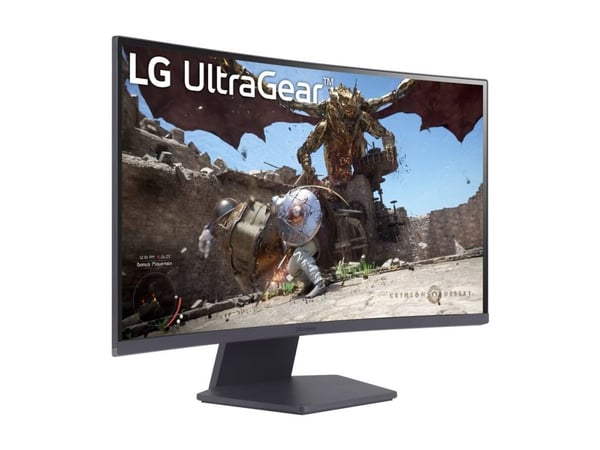 LG UltraGear 27GS60QX-B - LED-skjerm - gaming - kurvet - 27" - 2560 x 1440 QHD @ 180 Hz - VA - 300 cd/m² - 3000:1 - HDR10 - 1 ms - 2xHDMI, DisplayP...