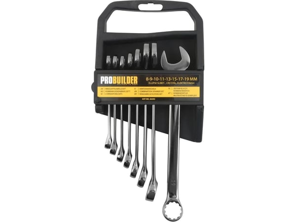 Probuilder PROBUILDER - ringgaffelnyckelsats 8 delar