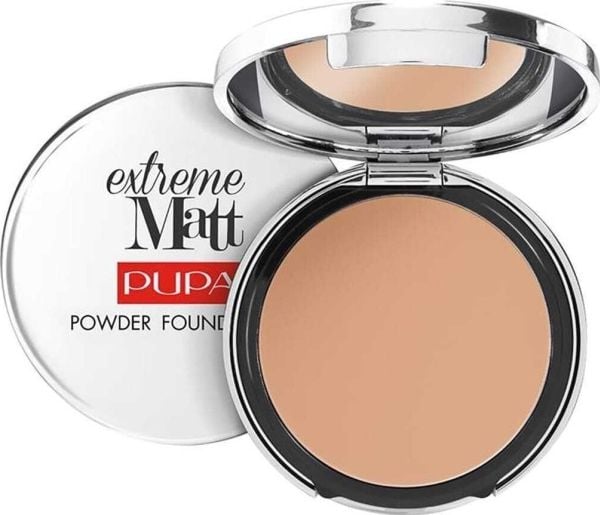 Pupa Extreme Matt oljefri foundation Natural Opaque Compact 070 Sandy Brown SPF 20 11 g