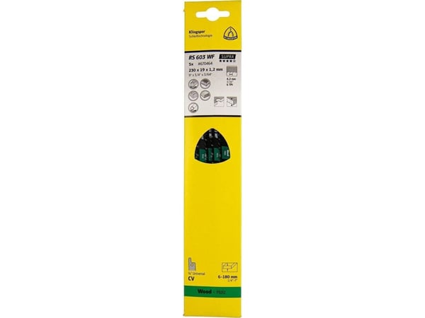 Klingspor KLINGSPOR RECIMER SAGBLAD 230x19x1,2mm RS 603 WF /5 stk.