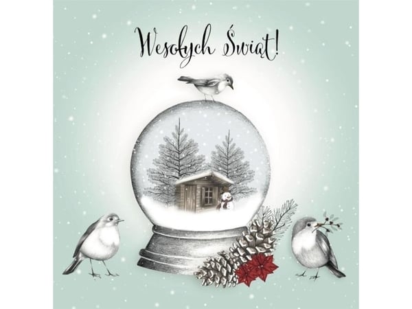 Clear Creations Swarovski firkantet kort CL0803 Christmas Cottage