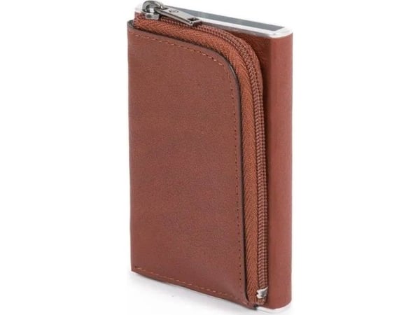 Piquadro Black Square kortholder i skinn Square Sliding System brun unisex