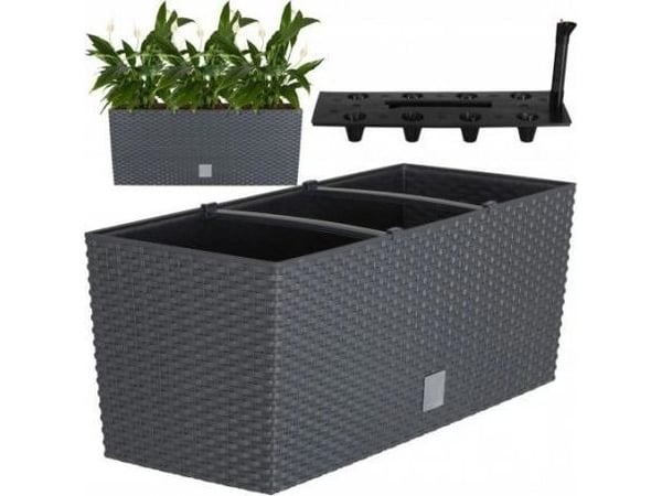 Prosperplast kruka RATO CASE 600 mm - antracit PDRTC600-S433 - DRTC600-S433