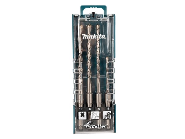 Makita - Borrsats - för betong - 4 delar - 5 mm, 6 mm, 8 mm, 10 mm - SDS-plus - längd: 160 mm, 110 mm