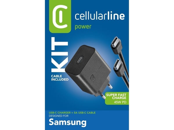Cellularline 8018080438240, Innendørs, AC, 1 m, Svart