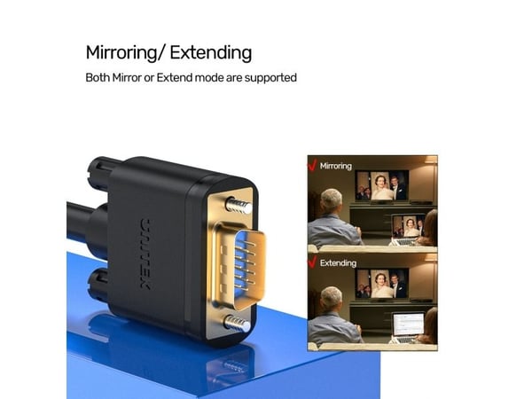 Unitek Y-C503G - VGA-kabel - HD-15 (VGA) (hann) til HD-15 (VGA) (hann) - 1.5 m - tommelskruer - svart