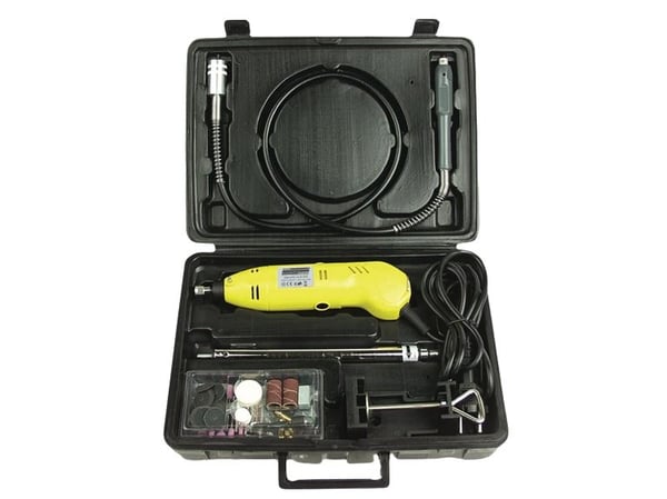 BRÜDER MANNESMANN M92571, Rak minislipmaskin, Svart, Gul, 30000 RPM, 8000 RPM, AC, 130 W