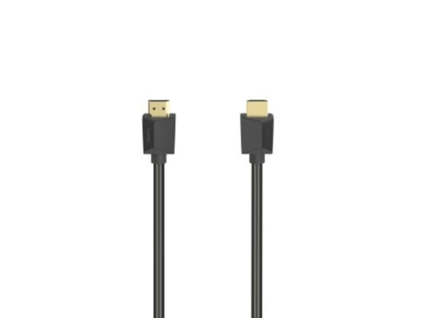 Hama Essential Line - High Speed - HDMI-kabel med Ethernet - HDMI hann til HDMI hann - 5 m - dobbeltisolert - svart - 4K Ultra HD-støtte