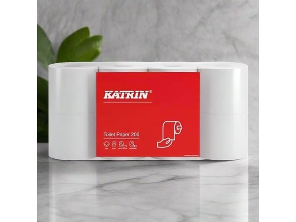 Toiletpapir Katrin Classic 200 2-lags hvid 25m - (64 ruller pr. karton)