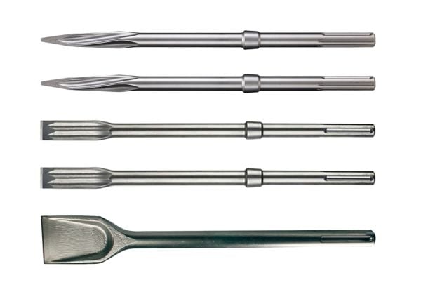 Makita - Meiselsett - for murverk - flat, spiss, spade - 5 deler - 25 mm, 50 mm - SDS-max - lengde: 400 mm, 350 mm