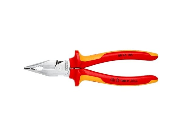 Knipex 08 26 185, Nesetang, 1,3 cm, 61 HRC, Oransje, Rød, 28 mm, 185 mm