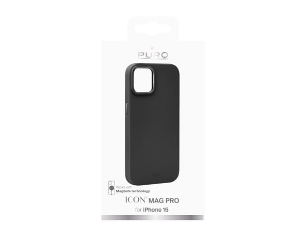 PURO ICON MAG PRO, Etui, Apple, iPhone 15, 15,5 cm (6.1"), Svart