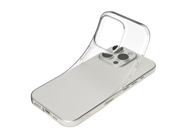 Puro 03 Nude silikonikotelo iPhone 16 Pro Max - läpinäkyvä - läpinäkyvä