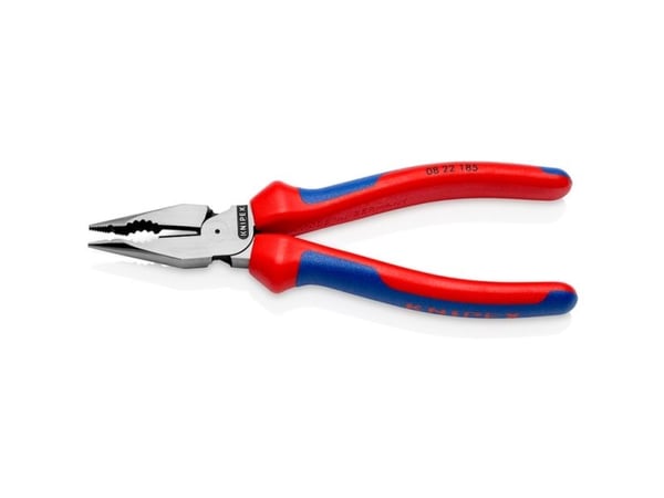 Knipex 08 22 185, Pihdit, 1,3 cm, 61 HRC, sininen, punainen, 55 mm, 185 mm