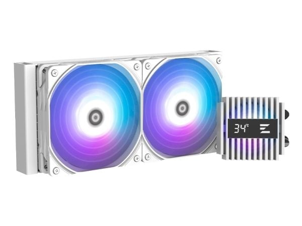 Zalman ALPHA2 A24 WHITE, Alt-i-ett væskekjøler, 12 cm, Hvit