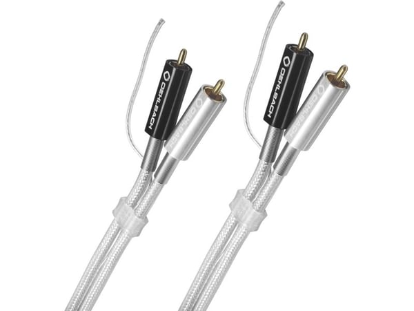 OEHLBACH D1C2602, 2 x RCA, Hankjønn, 2 x RCA, Hankjønn, 1,5 m, Sølv