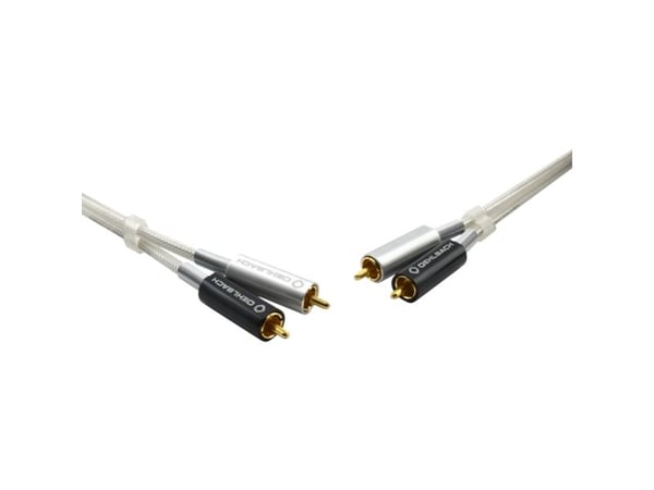 OEHLBACH D1C2602, 2 x RCA, Hankjønn, 2 x RCA, Hankjønn, 1,5 m, Sølv