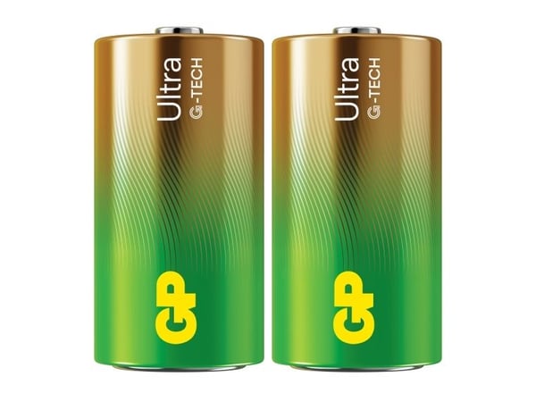 GP Batteries Ultra Alkaline GP14AU, Engangsbatteri, C, LR14, Alkalinsk, 1,5 V, 2 stykker, Cd (kadmium), Hg (kvikksølv)