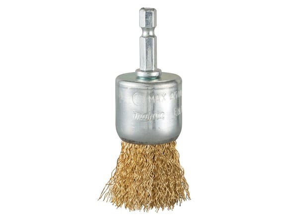 Makita - Wire cone brush - for tre, stål - 28 mm - heksagonal - for Makita DDF485Z, DDF486Z, DDF487Z