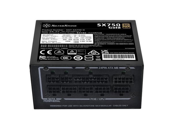 SilverStone SST-SX750-G 80 PLUS Gull, modulær - 750 watt