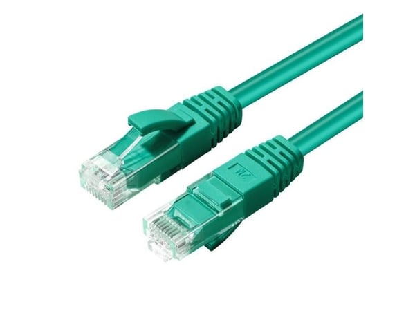 MicroConnect - Koblingskabel - RJ-45 (hann) til RJ-45 (hann) - 15 cm - UTP - CAT 6a - halogenfri, uten hindringer - grønn