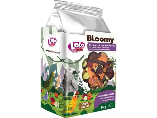 Bloomy Vegetable snack for parrots and exotic birds 80 g