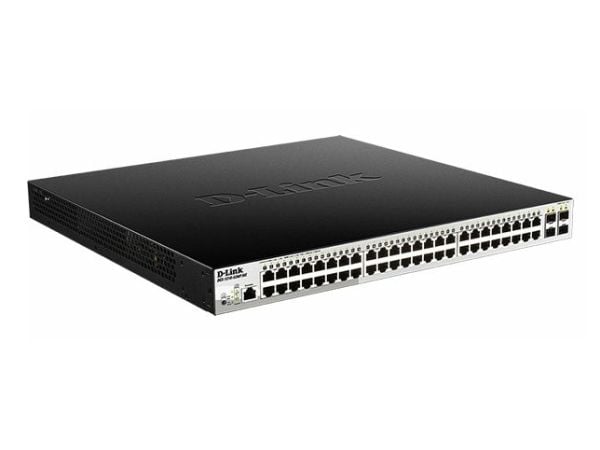 D-Link DGS 1210-52MP/ME - Switch - Styrt - 48 x 10/100/1000 (PoE) + 4 x Gigabit SFP - rackmonterbar - PoE (370 W)