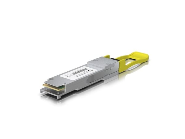 Ubiquiti UniFi - QSFP28-sender-/mottakerenhet - 100GbE - 100GBase-PSM4 - MPO-12/APC-enkeltmodus - opp til 2 km - 1310 (TX) / 1310 (RX) nm