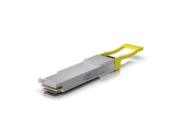 Ubiquiti UniFi - QSFP28-sender-/mottakerenhet - 100GbE - 100GBase-PSM4 - MPO-12/APC-enkeltmodus - opp til 2 km - 1310 (TX) / 1310 (RX) nm