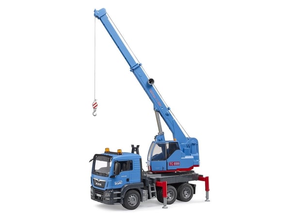 BRUDER MAN TGS Kran-LKW, Nosturiauto, 4 vuotta, Synteettinen ABS, Sininen