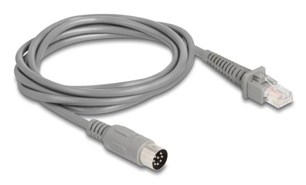 Delock - Nettverkadapterkabel - 8 pin DIN (hann) til RJ-50 (hann) - 2 m - 5 mm - grå