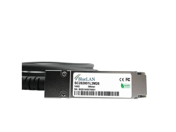 BlueOptics MCP1600-C03A-BL, 3 m, DAC, QSFP28, QSFP28