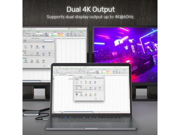 UNITEK-SOVITIN USB-C 2X HDMI, 4K 60HZ MST:KSI