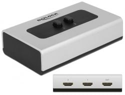 Delock Switch HDMI 2 port manual - Video/audio switch - 2 x HDMI - stasjonær