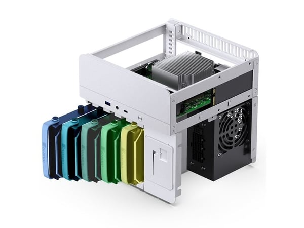 Jonsbo N2, Cube, PC, Hvit, ITX, Aluminium, Stål, Hjem/Kontor