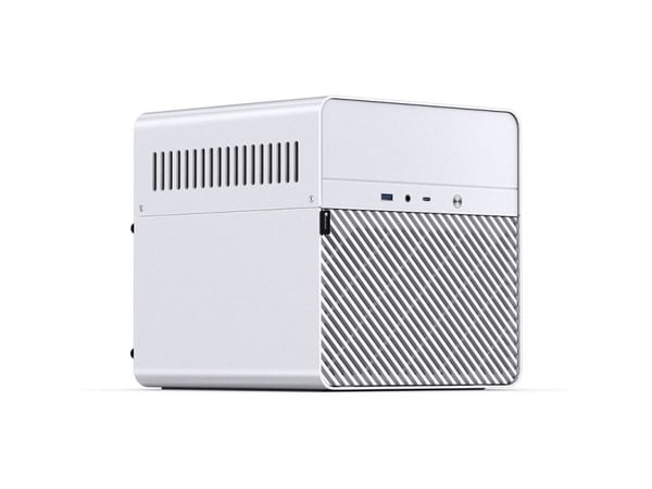 Jonsbo N2, Cube, PC, Hvit, ITX, Aluminium, Stål, Hjem/Kontor