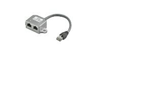 Goobay 68908, RJ-45, 2 x RJ-45, 0,15 m, Sølv
